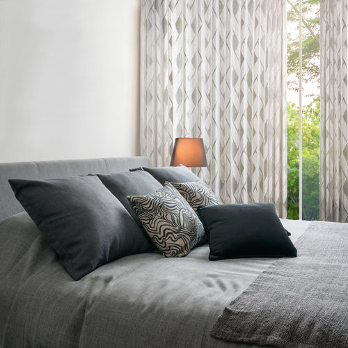 Tessuto per tende - CORA  - Ciesse Tendaggi srl - con motivi geometrici / poliestere FR / in viscosa