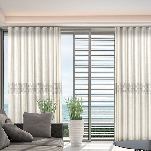 Tessuto per tende - AURA-BREEZE  - Ciesse Tendaggi srl - a tinta unita / macramé / in poliestere