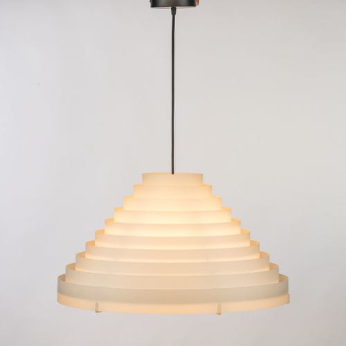 Lampada a sospensione - SUNSET - Aclara Lighting - in metallo / in tessuto / in rovere