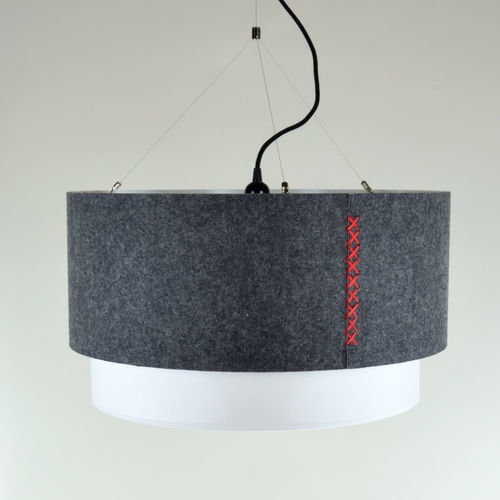 Lampada a sospensione - TAMBOR SATURN  - Aclara Lighting - in metallo / in tessuto / contemporanea