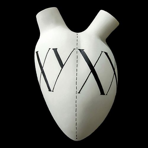 Vaso contemporaneo - H-5 XY/XX - ELICA STUDIO - in porcellana / fatto a mano / Made in Italy