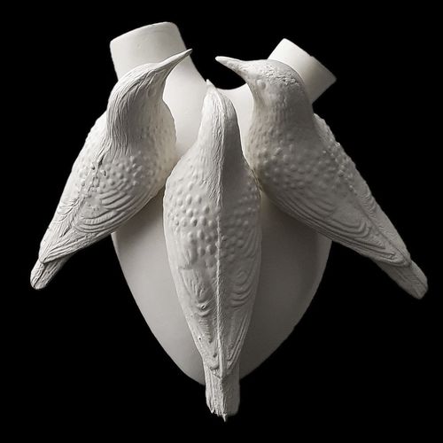 Vaso contemporaneo - H-8 MEO NIDO - ELICA STUDIO - in porcellana / fatto a mano / Made in Italy