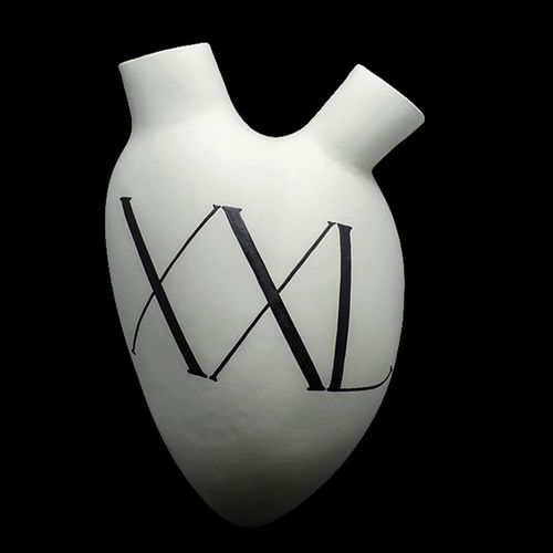Vaso contemporaneo - H-9 XXL - ELICA STUDIO - in porcellana / fatto a mano / Made in Italy