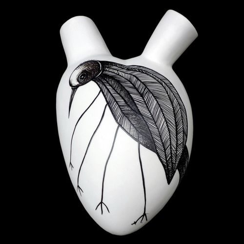 Vaso contemporaneo - CARDILLO - ELICA STUDIO - in porcellana / a muro / fatto a mano