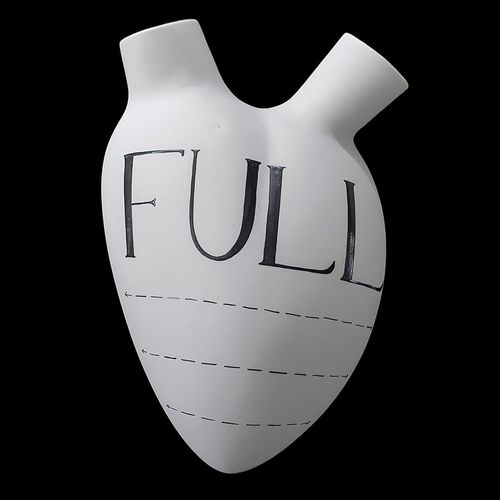 Vaso contemporaneo - FULL - ELICA STUDIO - in porcellana / fatto a mano / Made in Italy