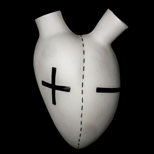 Vaso contemporaneo - H-38 +/- - ELICA STUDIO - in porcellana / fatto a mano / Made in Italy