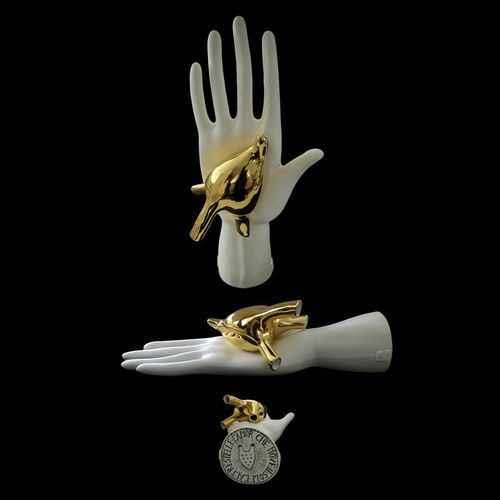 Scultura in porcellana - D’OR - ELICA STUDIO - fatta a mano / Made in Italy / da appoggio