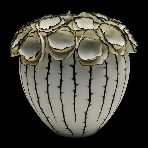 Vaso contemporaneo - SOTO - ELICA STUDIO - in porcellana / fatto a mano / Made in Italy