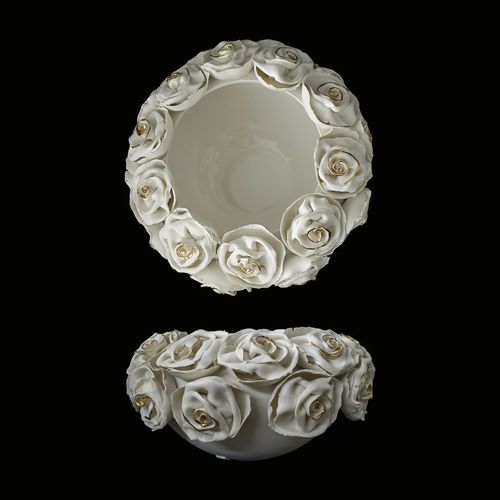 Vaso contemporaneo - CRG21 - ELICA STUDIO - in porcellana / fatto a mano / Made in Italy