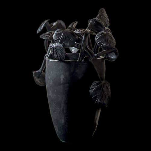 Vaso contemporaneo - BEGONIAS - ELICA STUDIO - in gres porcellanato / fatto a mano / da tavolo