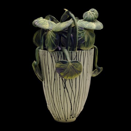 Vaso contemporaneo - BEGONIAS - ELICA STUDIO - in porcellana / fatto a mano / da pavimento