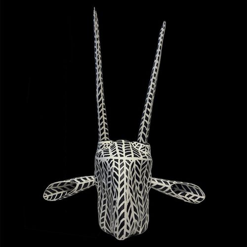 Scultura in porcellana - HEAD MASK TAB 25 - ELICA STUDIO - fatta a mano / Made in Italy / a muro
