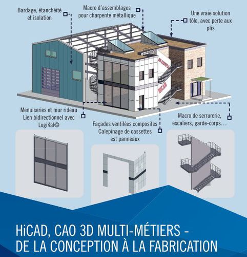 Software CAD - HiCAD - ISD GROUP - per struttura in acciaio / per serramenti / per scala