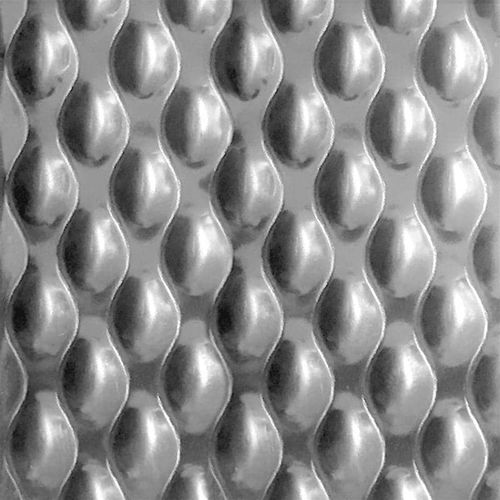 Lamiera metallica decorativa - 6WL - Rimex - goffrata / laminata / in acciaio inossidabile