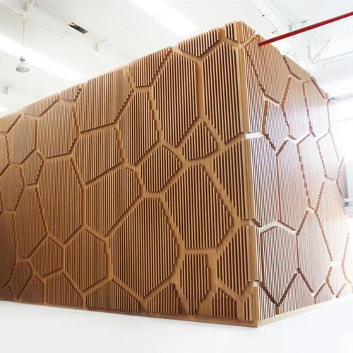 Profilo decorativo in WPC - B100  - Foshan Greenzone - per parete / quadrato / marrone