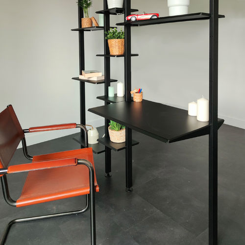 Scrivania da terra - Bretagne Design - contemporanea / in acciaio termolaccato / dritta