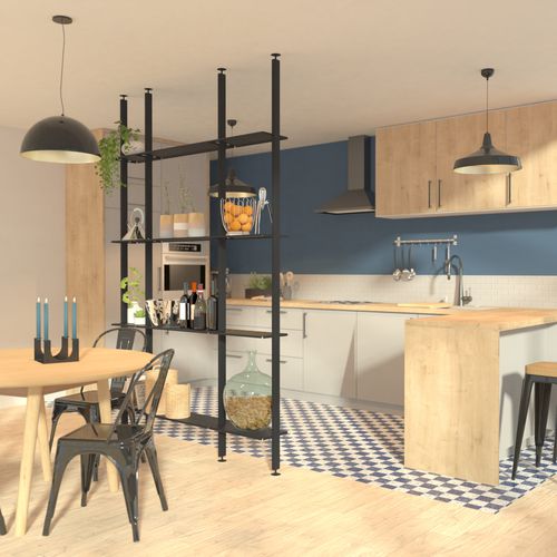 Scaffale modulare - Bretagne Design - a paravento / pavimento-soffitto / contemporaneo