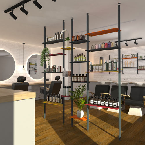 Scaffale modulare - Bretagne Design - pavimento-soffitto / contemporaneo / in acciaio termolaccato