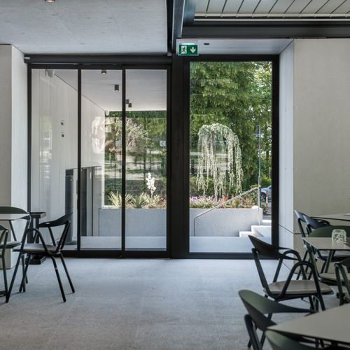 Porta d'ingresso - 300 T - DOORSON - in alluminio anodizzato / telescopica / contemporanea