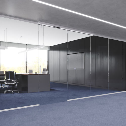 Porta da interno - 400 thales - DOORSON - in alluminio anodizzato / scorrevole / contemporanea