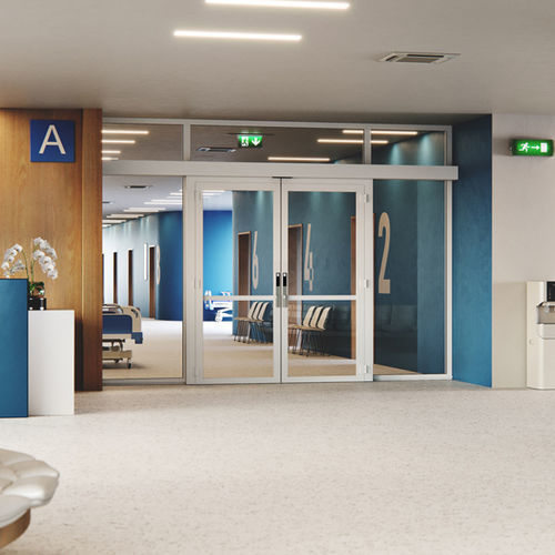 Porta da interno - 500 EF - DOORSON - in alluminio anodizzato / battente / scorrevole