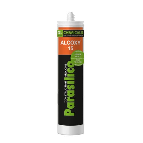 Mastice elastico - PARASILICO ALCOXY 15 - DL Chemicals - in resina di silicone / adesivo / per vetro