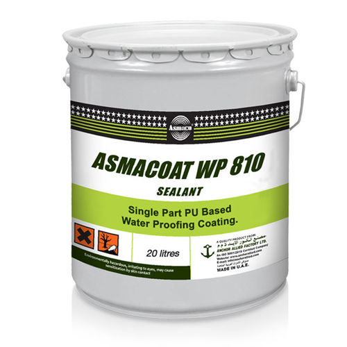 Guaina liquida impermeabilizzante in cemento - Asmacoat WP 810 - ANCHOR ALLIED - rivestita con vernice poliuretanica / flessibile / monocomponente