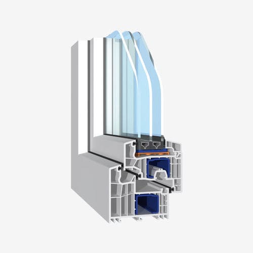 Profilato per finestra in PVC - 92 FLEX - Salamander - riciclabile / di grande altezza