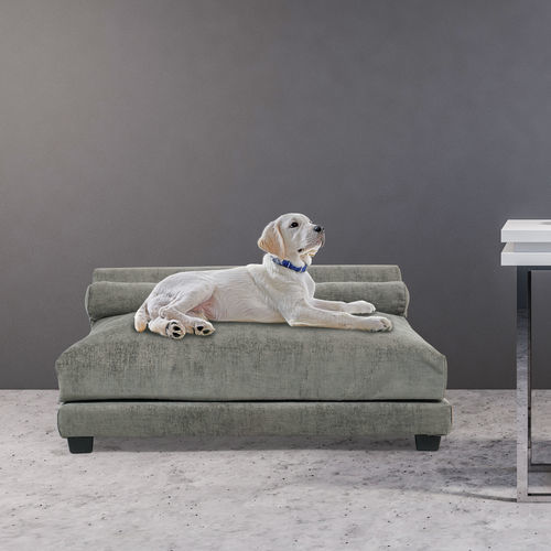 Letto per cane ortopedico - Soho Roma - Club Nine Pets - in tessuto / grigio / marrone