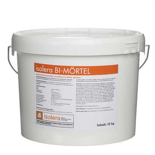 Malta di riparazione - BI-Mortar - isolera - di tenuta / di rasatura / da restauro