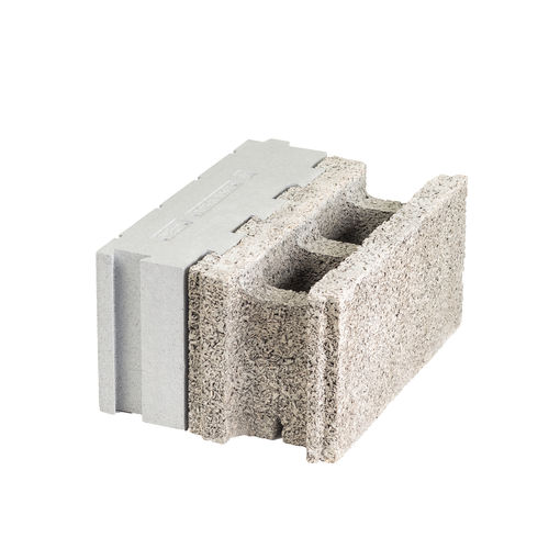 Blocco cassero in legno-cemento - STANDARD - GIE ISOLABLOC - per muro / per casa passiva / per edifici