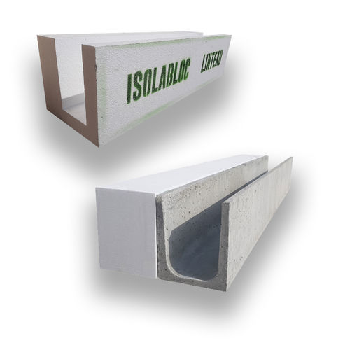 Architrave in PSE - GIE ISOLABLOC - in calcestruzzo a polimeri / isolante / a forma di U