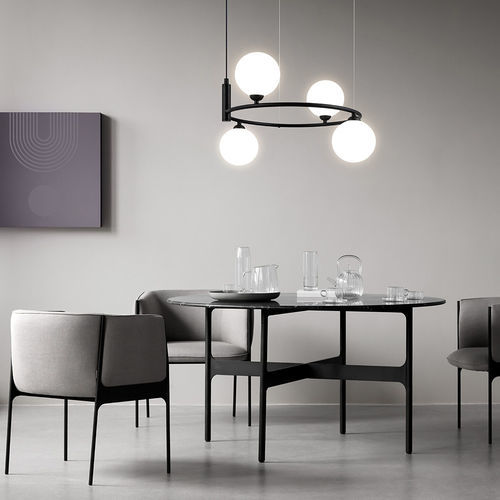 Lampadario contemporaneo - RING - Maytoni - in vetro soffiato / in metallo / con 4 punti luce