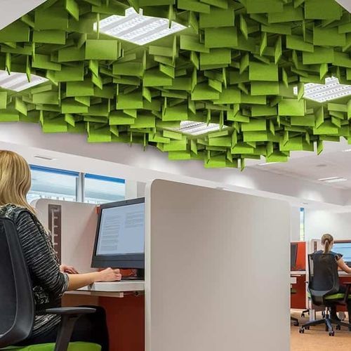 Pannello acustico per soffitto - TIER - 14six8 - in fibra di poliestere / in PET / quadrato