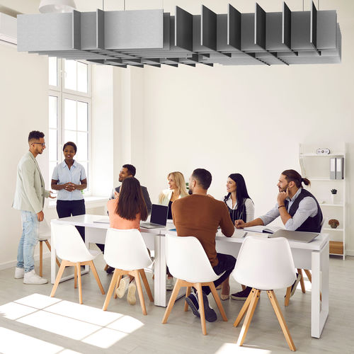 Controsoffitto in poliestere - GRID - 14six8 - in PET / ad isola / per ufficio