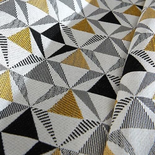 Tessuto da tappezzeria - FLAMEPROOF - Aydin Tekstil - con motivi geometrici / in lino / lavabile