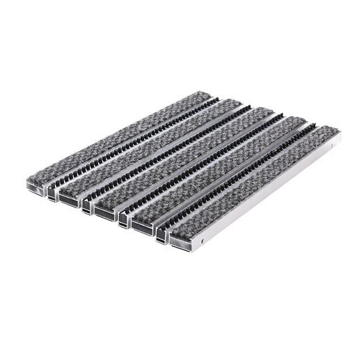 Tappeto d'ingresso contract - ALUCABLE 10×10 WITH CARPET - Almelose Borstelindustrie - in alluminio / in acciaio inossidabile / con profili