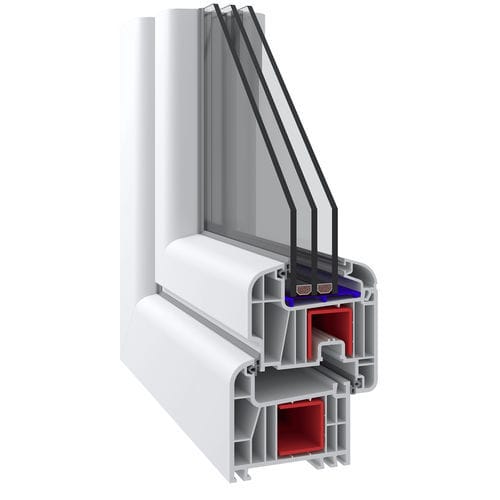 Profilato per finestra in PVC - Pasifik 800-860 Series - Adopen Plastik - a tenuta stagna / acustico / termoisolante