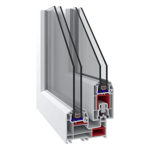 Profilato per finestra in PVC - Perge 232 Rail series - Adopen Plastik - acustico / termoisolante / impermeabile
