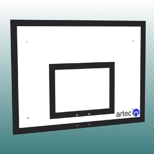 Tabellone da pallacanestro in alluminio - 37253 - artec Sportsgeräte GmbH - rettangolare / bianco / per interni