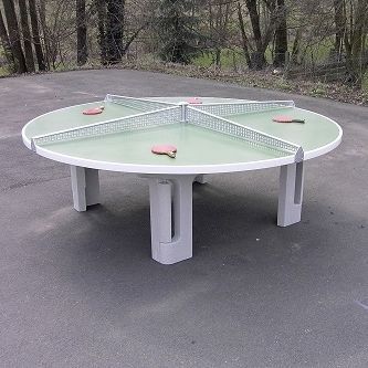 Tavolo da ping-pong per esterni - RONDO - artec Sportsgeräte GmbH - contemporaneo / per uso residenziale / polimerico