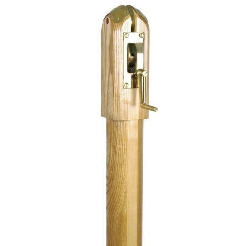 Palo da tennis fisso - 5369 - Edwards Sports - in legno / marrone / termolaccato