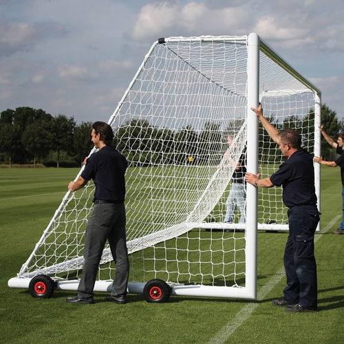 Porta da calcio in metallo - FBL-084 - Harrod Sport - mobile / trasportabile / bianca