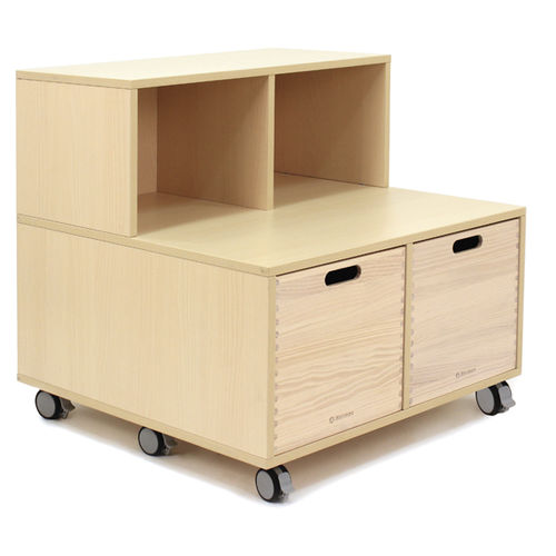 Mobile contenitore con rotelle - CREA your spaces - EduHermex - per scuola / cubo
