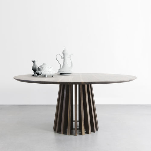 Tavolo contemporaneo - ARIA - LANDO - in noce / in larice / con supporto in legno massiccio