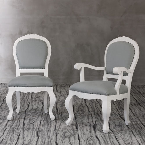 Sedia design nuovo barocco - DAMA - LANDO - da interno / in tessuto / con supporto in quercia