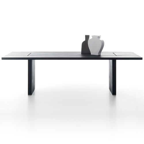 Tavolo contemporaneo - IPERBOLE - LANDO - in legno massiccio / con supporto in legno / rettangolare