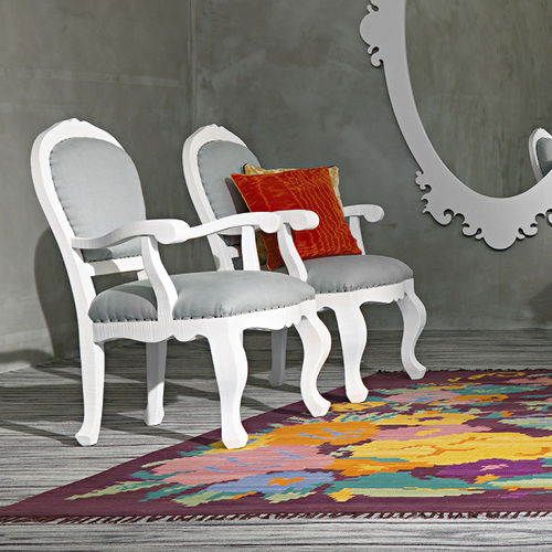 Sedia design nuovo barocco - DAMA - LANDO - da interno / in tessuto / con supporto in legno massiccio