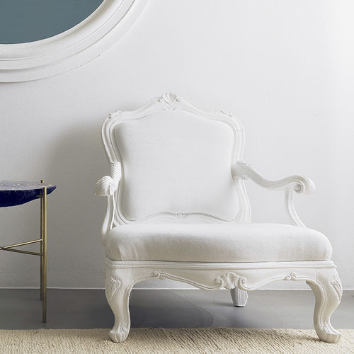 Poltrona in stile - GIGI  - LANDO - in tessuto / in legno massiccio / Made in Italy
