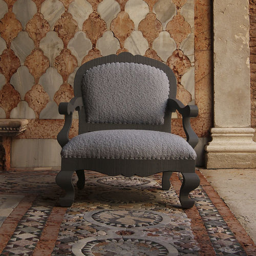 Poltrona in stile - GINGER - LANDO - in tessuto / in legno massiccio / Made in Italy